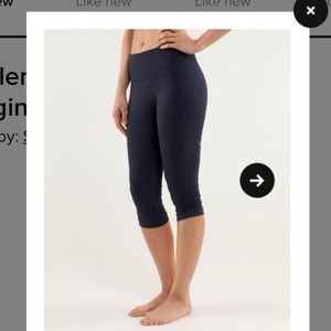 Lululemon black crop leggings size 2